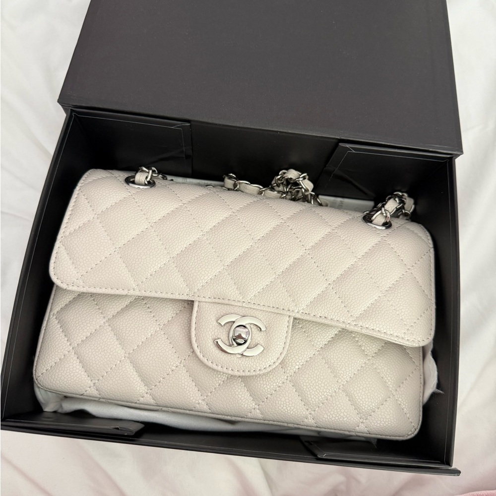Chanel Beige Quilted Double Flap in Small